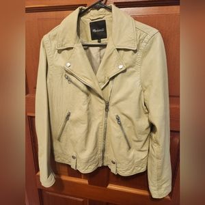 Madewell leather moto jacket (smoked sage) *sold out!*